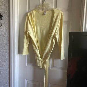 Old Navy Women's Yellow Wrap Cardigan